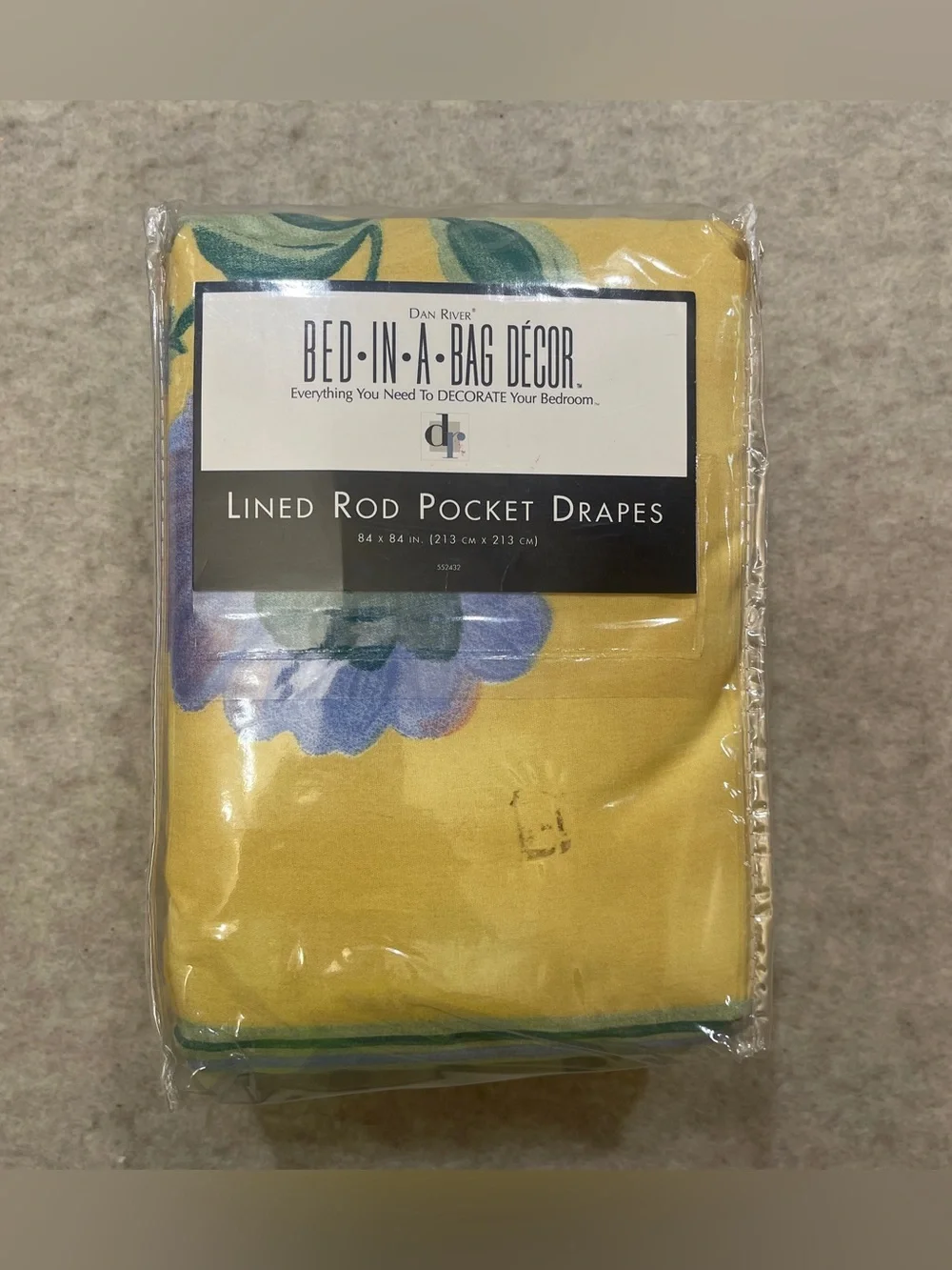Dan River Provence Dillards Yellow 90s Floral Curtain & Valance Cottagecore New